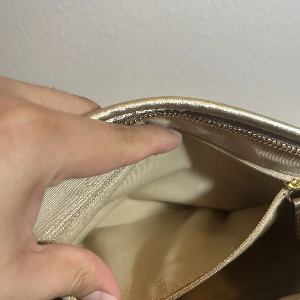Coach Y2K Signature Canvas Jacquard Baguette 2007 Shoulder Bag/Purse Gold Hardwa
